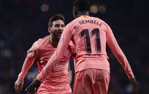 登贝莱：很高兴被夸世界第一人！历史第一人是梅西！